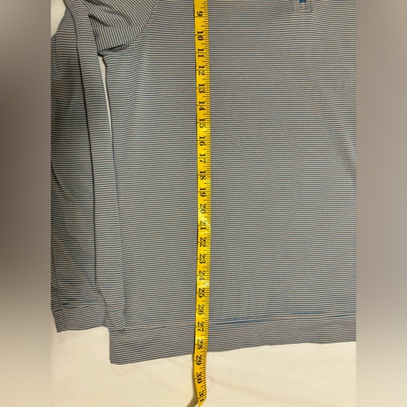 Southern Tide, Tide to Trail, Cruiser, blue & peach/pink stripe quarter zip, XL - Picture 12 of 12